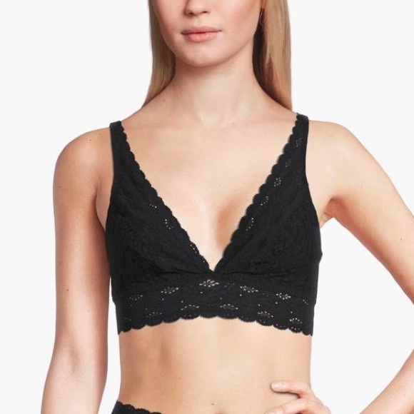 Wacoal Eggplant Purple Halo Lace Soft Cup Hook & Eye Bra Wireless Bralette - Picture 10 of 10